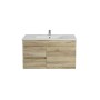 Berge White Oak Wall Hung 750 Cabinet Only